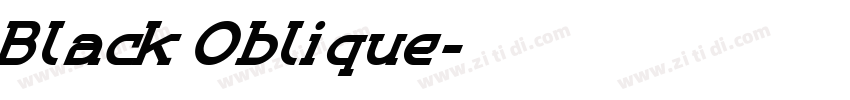 Black Oblique字体转换